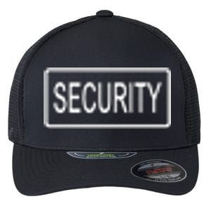 Security Pocket Logo Back And Front Flexfit Unipanel Trucker Cap