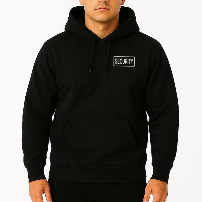 Security Pocket Logo Back And Front Hoodie
