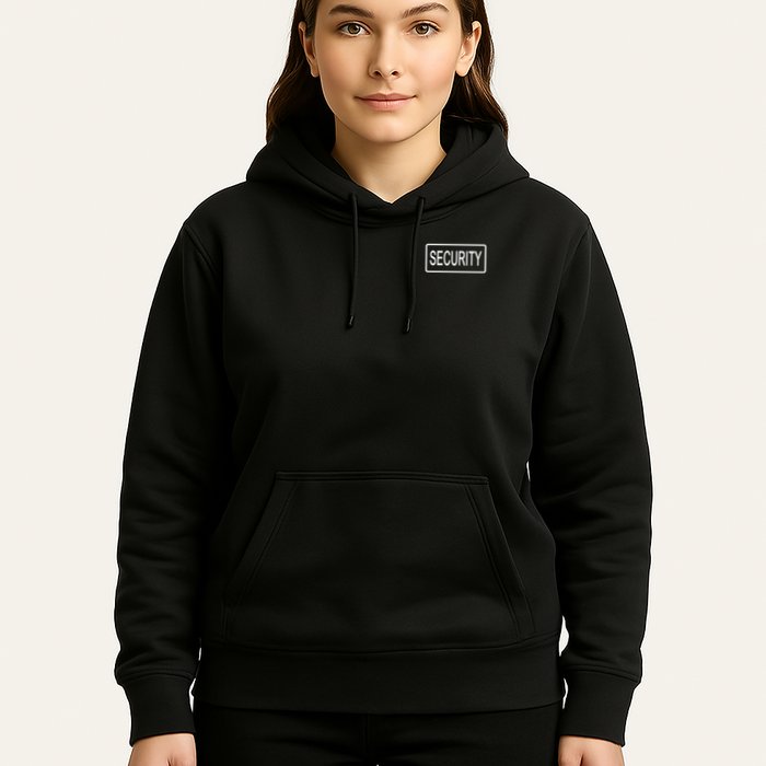 Security Pocket Logo Back And Front Hoodie