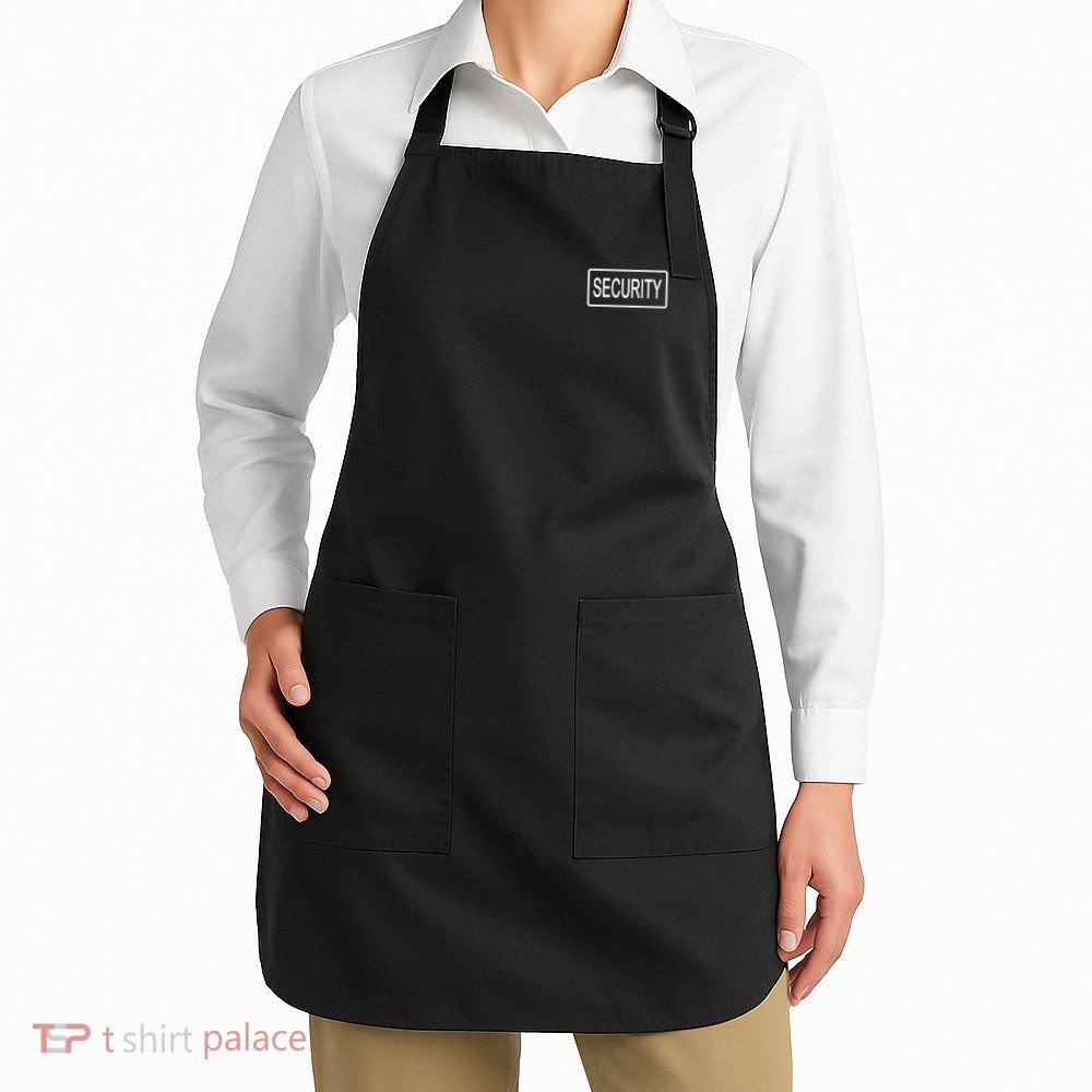 Security Pocket Logo Back And Front Apron