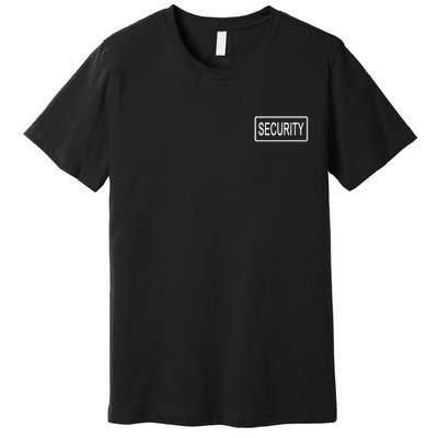 Security Pocket Logo Back And Front Premium T-Shirt