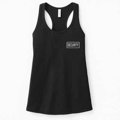 Security Pocket Logo Back And Front Womens Tank Top