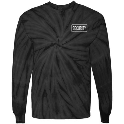 Security Pocket Logo Back And Front Tie-Dye Long Sleeve Shirt