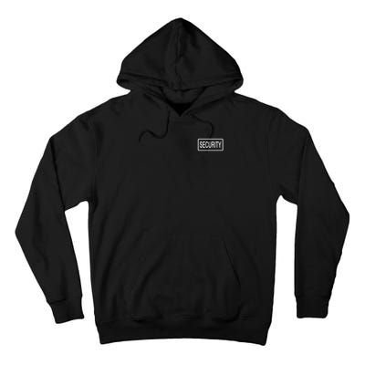 Security Pocket Logo Back And Front Tall Hoodie