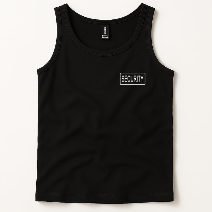 Security Pocket Logo Back And Front Tank Top