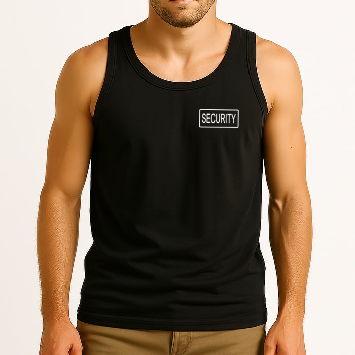 Security Pocket Logo Back And Front Tank Top