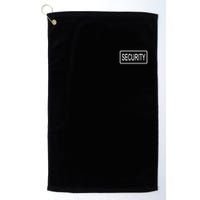 Security Pocket Logo Back And Front Golf Towel