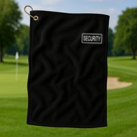 Security Pocket Logo Back And Front Golf Towel