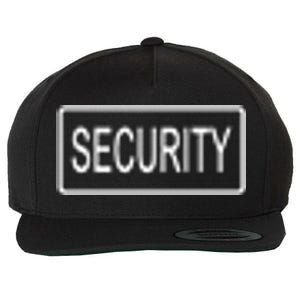 Security Pocket Logo Back And Front Wool Snapback Cap