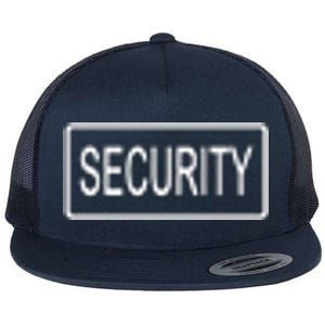 Security Pocket Logo Back And Front Flat Bill Trucker Hat