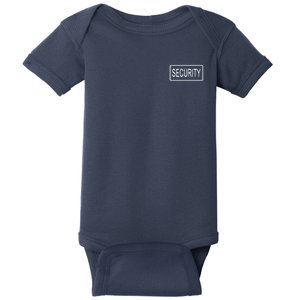 Security Pocket Logo Back And Front Baby Bodysuit