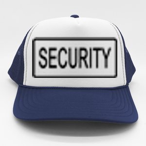 Security Pocket Logo Back And Front Trucker Hat