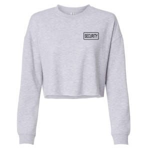 Security Pocket Logo Back And Front Cropped Pullover Crew