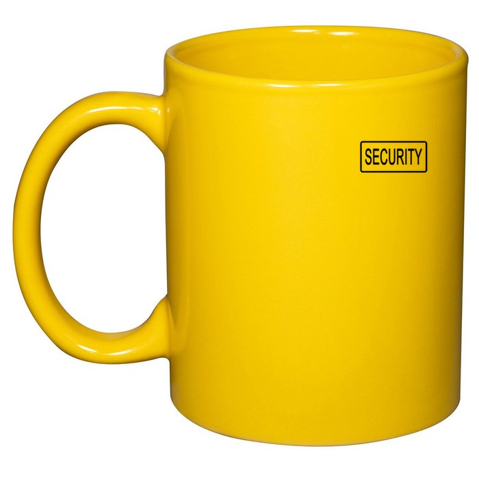 Security Pocket Logo Back And Front 11oz C Handle Ceramic Mug
