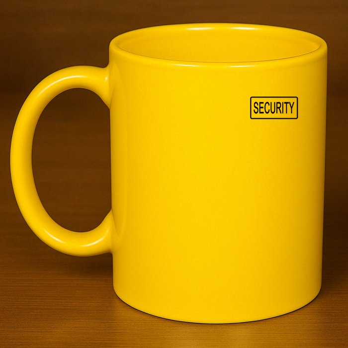 Security Pocket Logo Back And Front 11oz C Handle Ceramic Mug