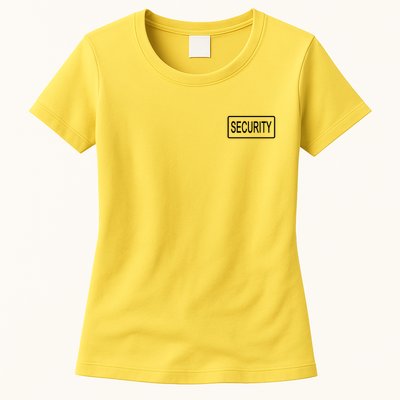 Security Pocket Logo Back And Front Womens T-Shirt