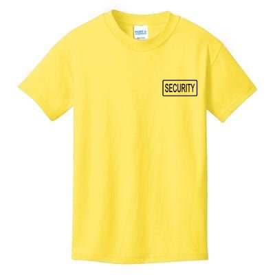Security Pocket Logo Back And Front Kids T-Shirt