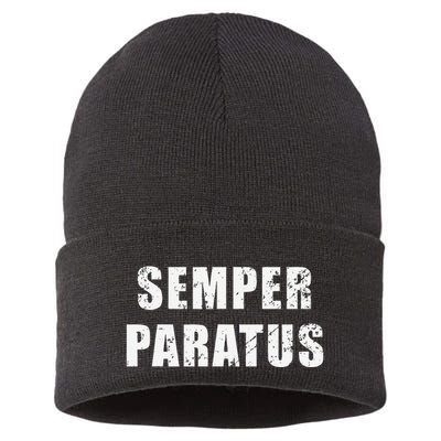Semper Paratus Latin Phrase Meaning Always Ready Sustainable Knit Beanie