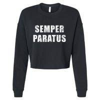 Semper Paratus Latin Phrase Meaning Always Ready Cropped Pullover Crew