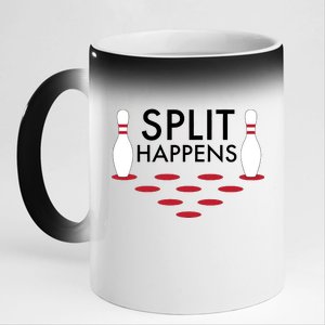 Splits Happen 11oz Black Color Changing Mug