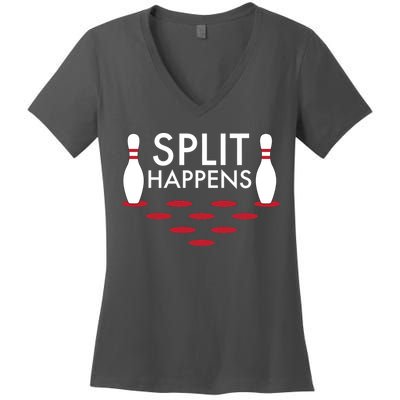 Splits Happen Women's V-Neck T-Shirt