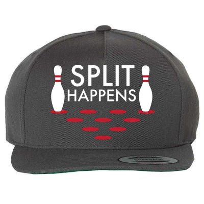 Splits Happen Wool Snapback Cap