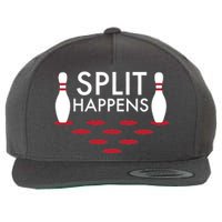 Splits Happen Wool Snapback Cap