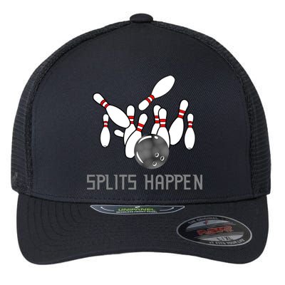 Splits Happen Bowling Flexfit Unipanel Trucker Cap