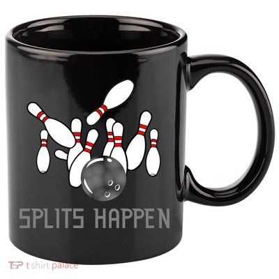 Splits Happen Bowling 11oz C Handle Ceramic Mug