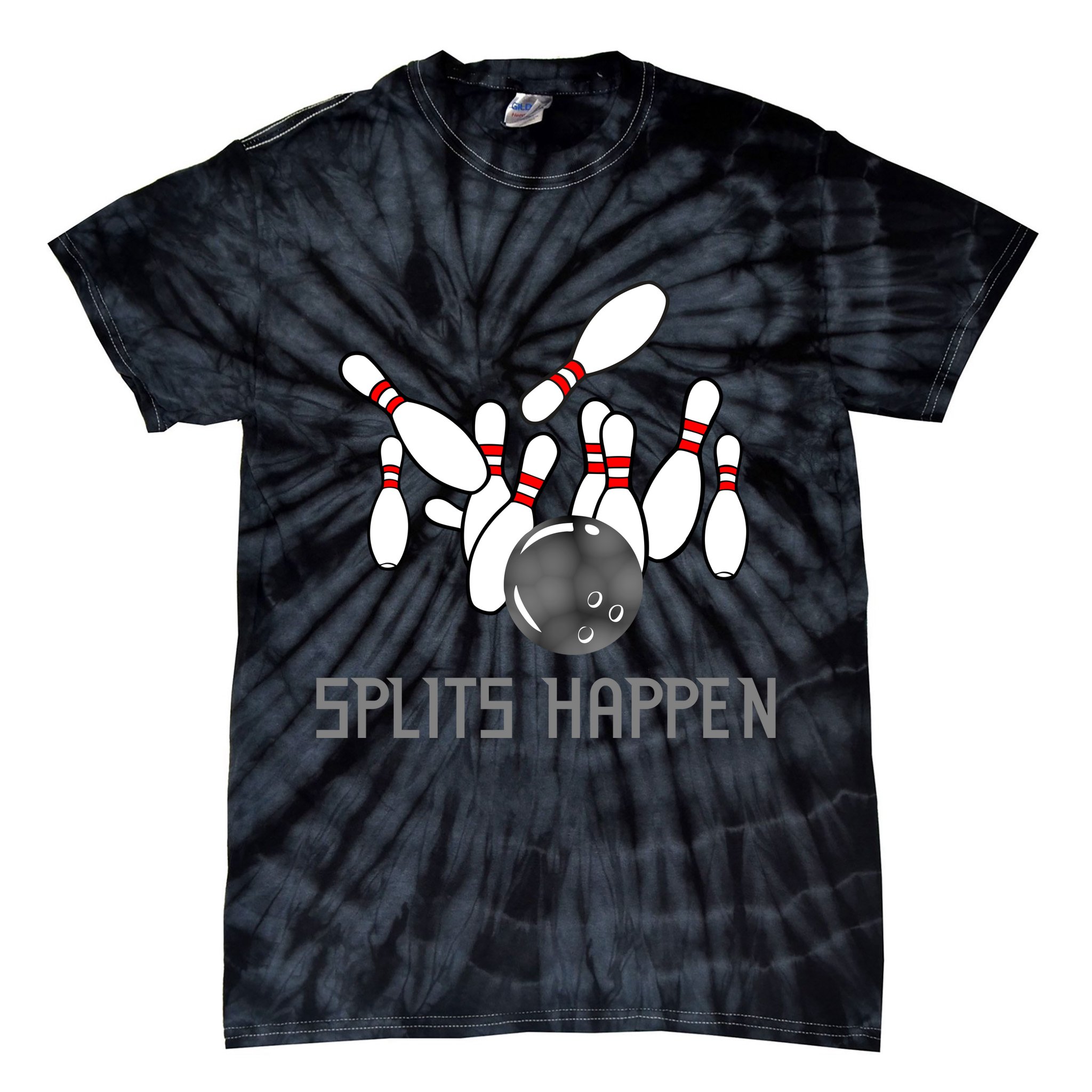 Splits Happen Bowling Tie-Dye T-Shirt