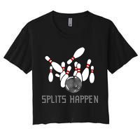 Splits Happen Bowling Women's Crop Top Tee