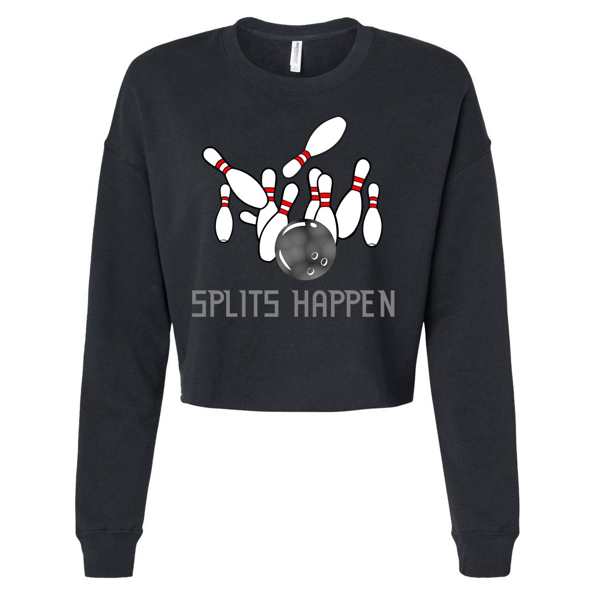 Splits Happen Bowling Cropped Pullover Crew