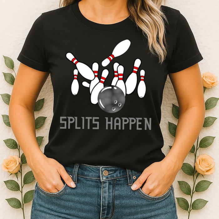 Splits Happen Bowling Womens T-Shirt