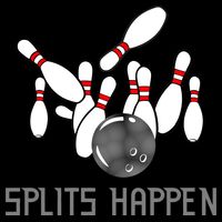 Splits Happen Bowling Women's V-Neck T-Shirt