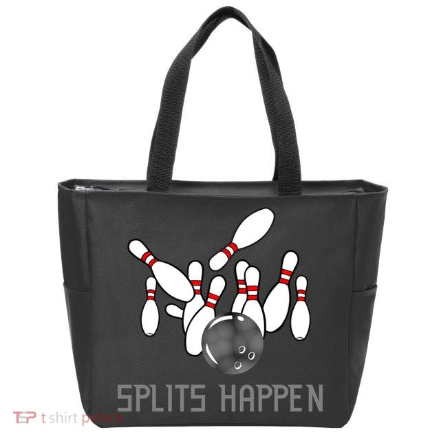 Splits Happen Bowling Zip Tote Bag