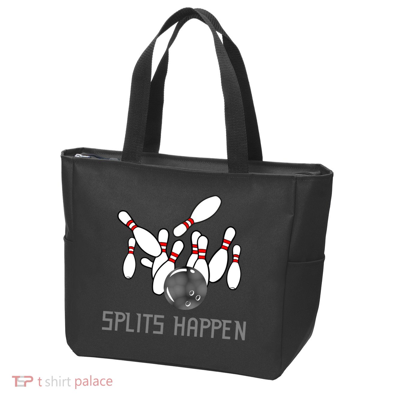 Splits Happen Bowling Zip Tote Bag