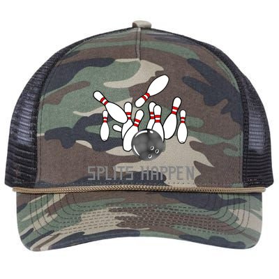 Splits Happen Bowling Retro Rope Trucker Hat Cap