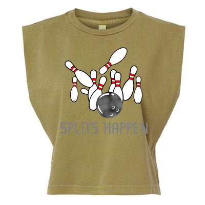 Splits Happen Bowling Garment-Dyed Women's Muscle Tee