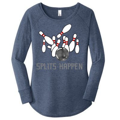 Splits Happen Bowling Women's Perfect Tri Tunic Long Sleeve Shirt