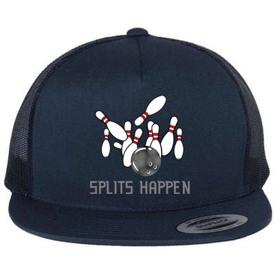 Splits Happen Bowling Flat Bill Trucker Hat