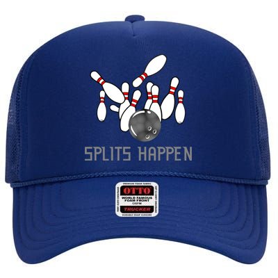 Splits Happen Bowling High Crown Mesh Back Trucker Hat