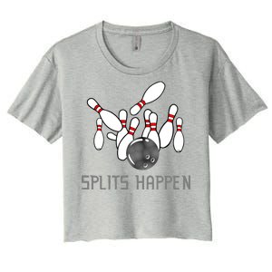 Splits Happen Bowling Women's Crop Top Tee