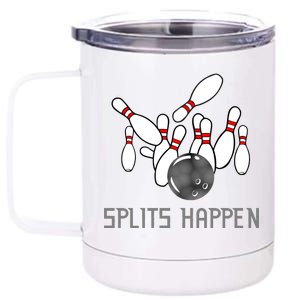 Splits Happen Bowling 12 oz Stainless Steel Tumbler Cup