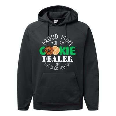 Scout Proud Mom Of A Cookie Dealer  Troop Leader Performance Fleece Hoodie