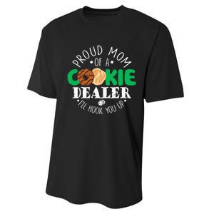 Scout Proud Mom Of A Cookie Dealer  Troop Leader Performance Sprint T-Shirt