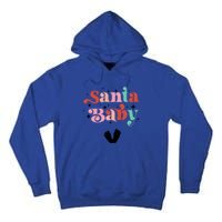 Santa Pregnant Mama Christmas Pregnancy Announcet Gift Tall Hoodie