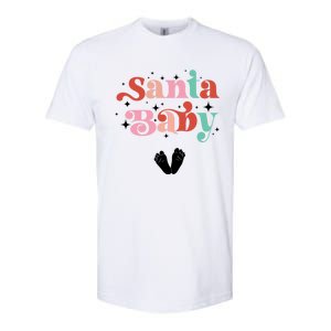 Santa Pregnant Mama Christmas Pregnancy Announcet Gift Softstyle CVC T-Shirt