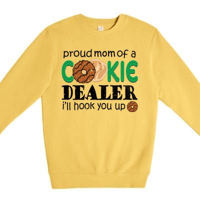 Scout Proud Mom Of A Cookie Dealer Troop Leader Premium Crewneck Sweatshirt