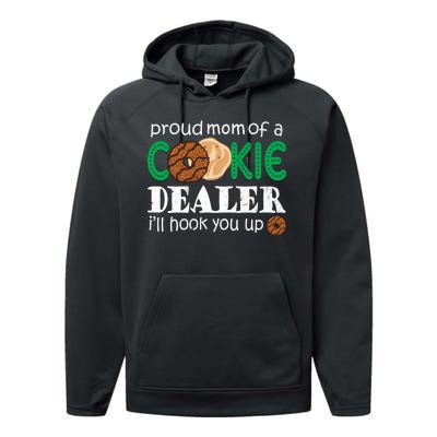 Scout Proud Mom Of A Cookie Dealer Troop Leader Performance Fleece Hoodie