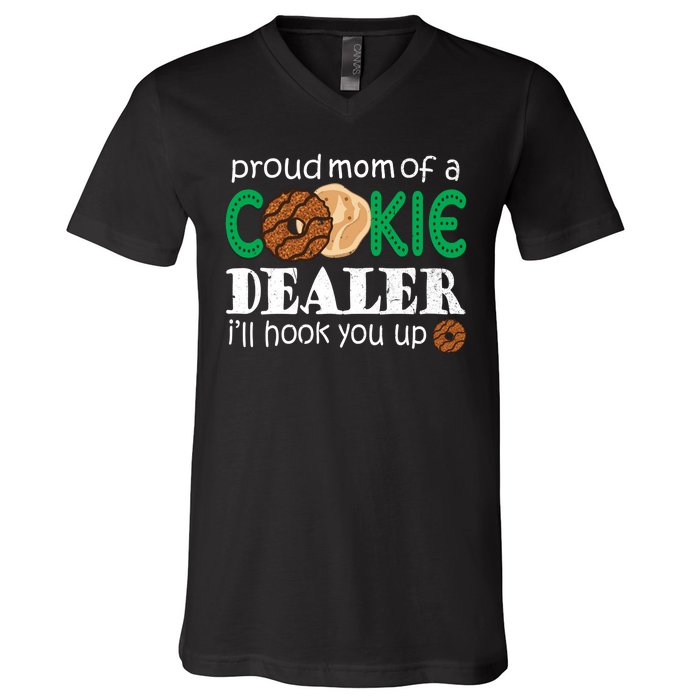 Scout Proud Mom Of A Cookie Dealer Troop Leader V-Neck T-Shirt